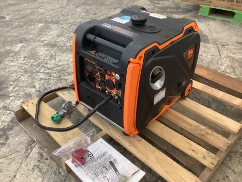 WEN DF452iX Super Quiet 4500-Watt Remote Electric Start Dual Fuel RV-Ready Portable Inverter Generator with Fuel Shut-Off and CO Watchdog - Lot 113