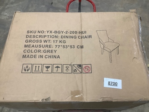 Set of Two Dining Room Chairs - Lot 8700