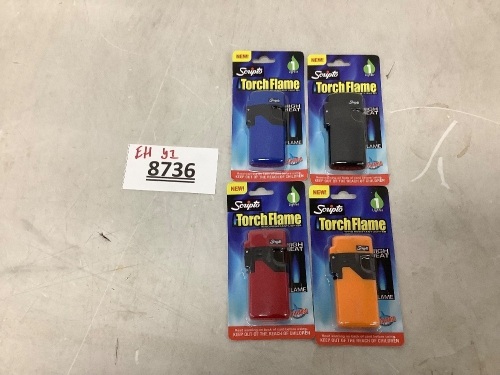 Box of Script Torch Flame Lighters 12ct - Lot 8736