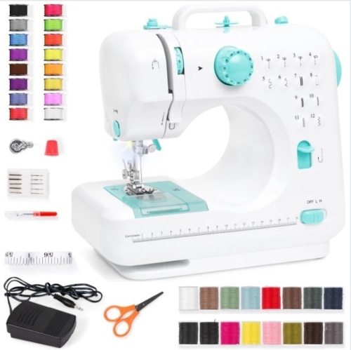 6V Portable Foot Pedal Sewing Machine w/ 12 Stitch Patterns $99.99 - Lot 213