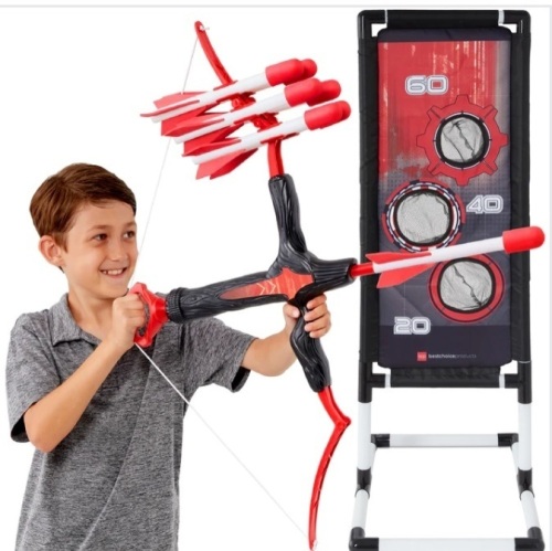 Kids Bow & Arrow Set, Children's Play Archery Toy w/ Target Stand $59.99 - Lot 173