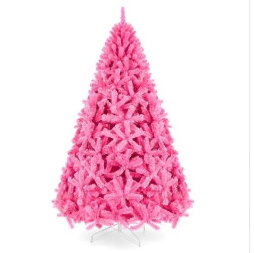 Pink Artificial Fir Christmas Tree w/ Foldable Stand $71.99 - Lot 147