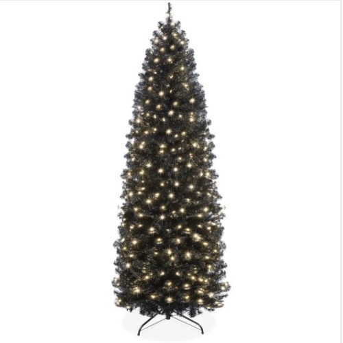 6' Pre-Lit Black Artificial Pencil Holiday Tree $121.99 - Lot 167