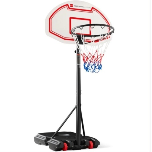 Kids Height-Adjustable Basketball Hoop, Portable Backboard System w/ Wheels $139.99 - Lot 185