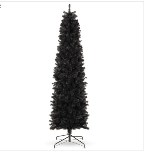 Black Artificial Pencil Holiday Christmas Tree - Lot 195