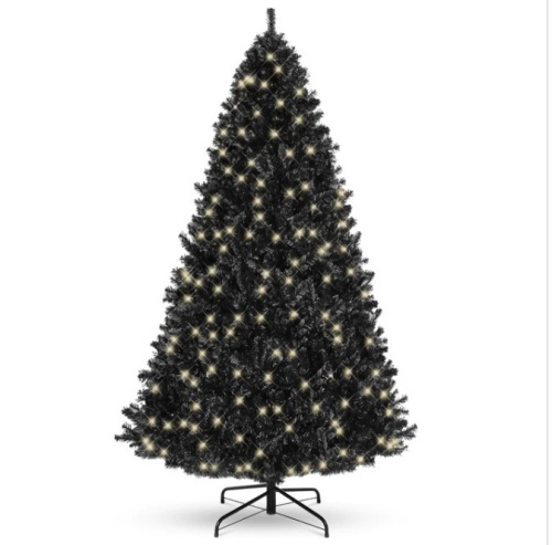 6' Pre-Lit Artificial Black Christmas Tree w/ Incandescent Lights, Metal Stand$199.99 - Lot 283