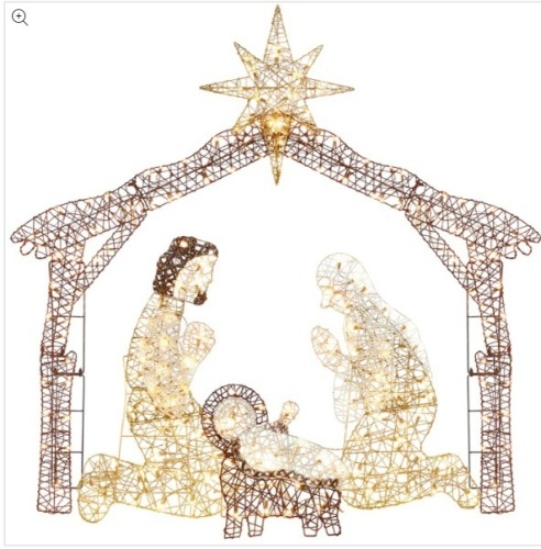 Lighted Christmas Nativity Scene Outdoor Decor with LED Lights - 6ft - Lot 154