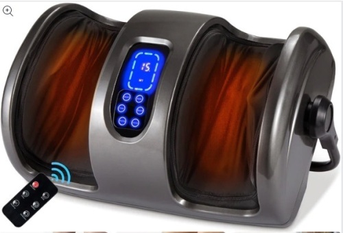 Reflexology Shiatsu Foot Massager w/ High-Intensity Rollers, Remote Control - Lot 222