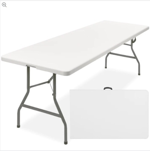 Portable Folding Plastic Dining Table w/ Handle, Lock - 8ft - Lot 196