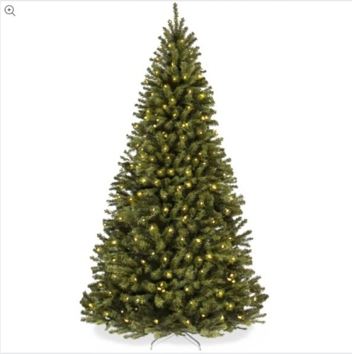 Pre-Lit Artificial Spruce Christmas Tree w/ Foldable Metal Base - Lot 208