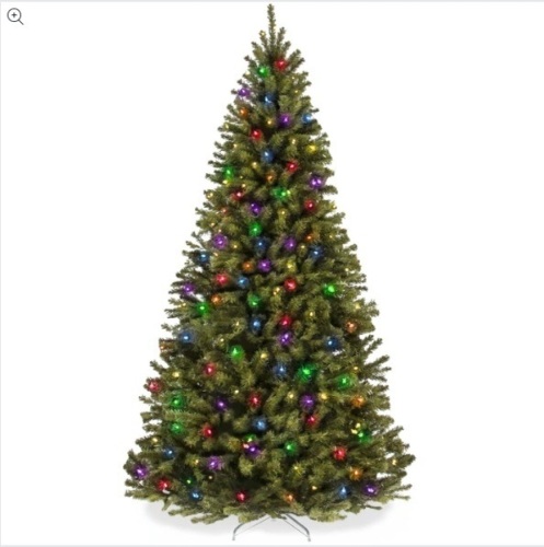 Pre-Lit Artificial Spruce Christmas Tree w/ Multicolored LED Lights - Lot 148