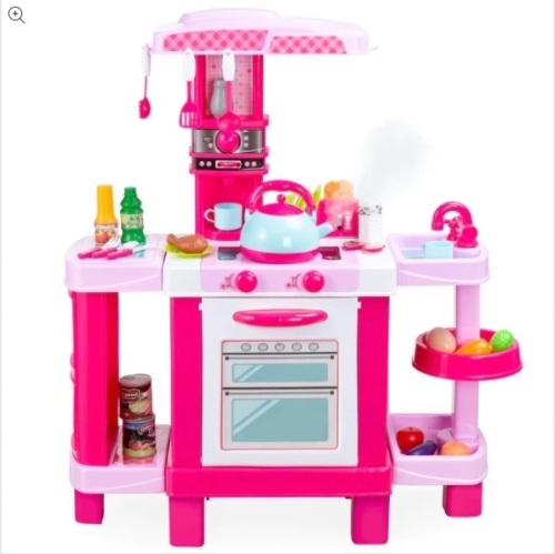 Pretend Play Kitchen Toy Set for Kids with Water Vapor Teapot - Lot 211