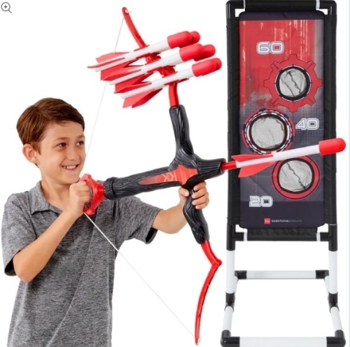 Kids Bow & Arrow Set, Children's Play Archery Toy w/ Target Stand - Lot 169