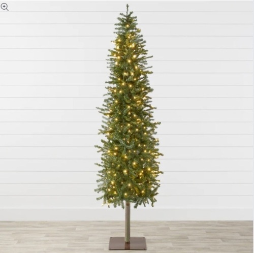 Pre-Lit Artificial Alpine Slim Pencil Christmas Tree w/ LED Lights, Stand - Lot 149