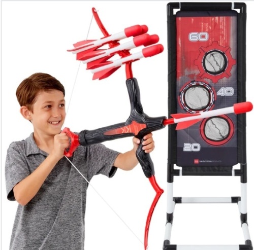 Kids Bow & Arrow Set, Children's Play Archery Toy w/ Target Stand $59.99 - Lot 332
