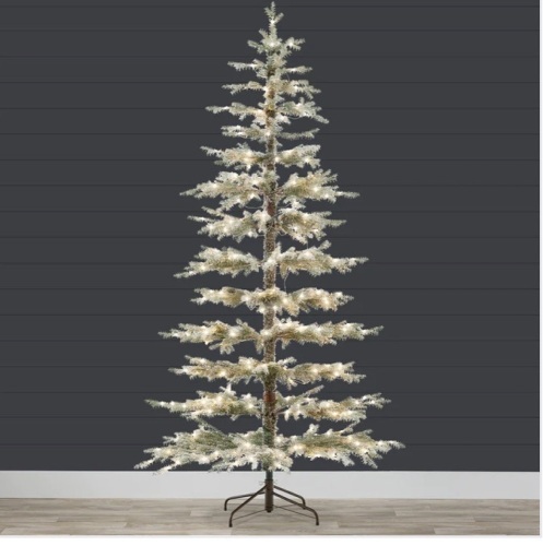 9' Pre-Lit Sparse Flocked Christmas Tree w/ 2-in-1 LEDs, Cordless Connection$454.99  - Lot 320