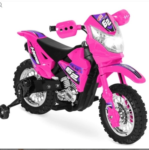 6V Kids Electric Ride-On Motorcycle Toy w/ Training Wheels, Lights, Music $179.99 - Lot 81