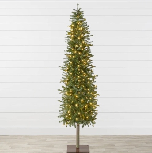 6' Pre-Lit Artificial Alpine Slim Pencil Christmas Tree w/ LED Lights, Stand $129.99 - Lot 84