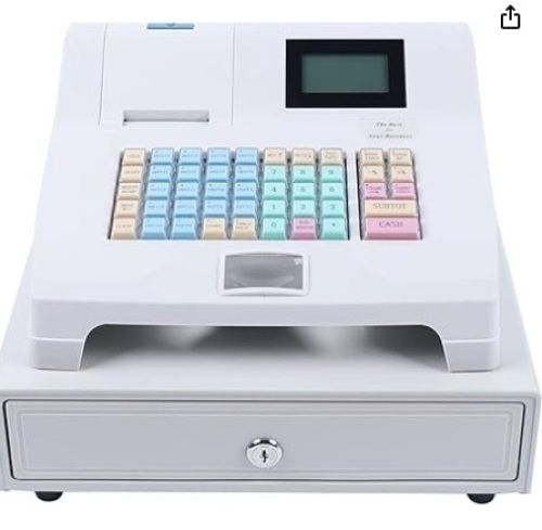Pos System Cash Register,48-Keys LED Display Electronic Cash Register with Removable Cash Tray and Thermal Printer,Multifunction Cash Register for Small Business/Retail/Restaurant $210.00 - Lot 639