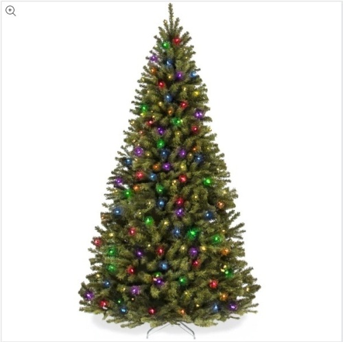 Pre-Lit Artificial Spruce Christmas Tree w/ Multicolored LED Lights - Lot 28