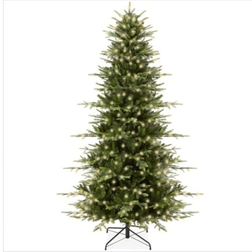 Pre-Lit Artificial Aspen Noble Fir Christmas Tree w/ Metal Stand - Lot 34