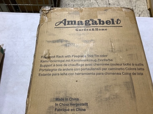 Amagabel Firewood Rack with Fireplace Tool - Lot 138