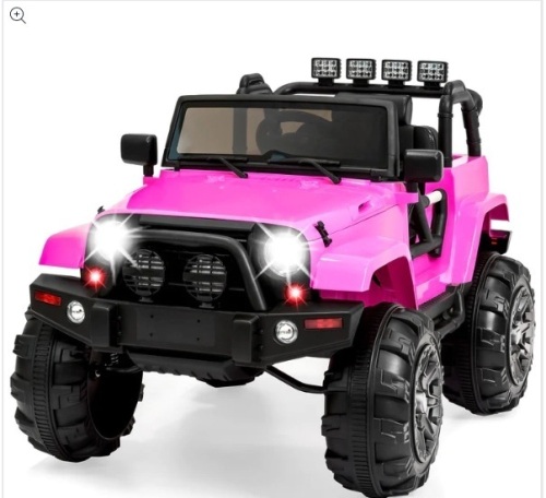 12V Kids Ride-On Truck Car Toy w/ 3 Speeds, LED, Remote, Bluetooth - Lot 105