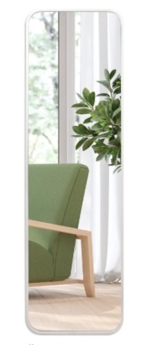 Giftgarden 14”x47” White Full Length Mirror Aluminum Frame, 47” Long Full-Mirror Tall Dressing Mirror, Wall Mounted or Hanging Over Door for Bedroom Bathroom Closet $65.99 - Lot 260