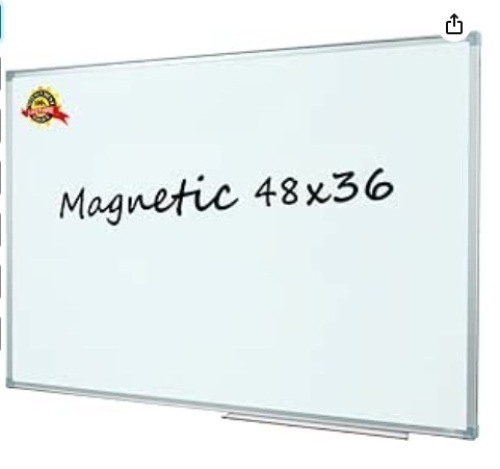 Lockways Magnetic Dry Erase Board, White Board 48 x 36 Inch, Silver Aluminium Frame $66.18 - Lot 430