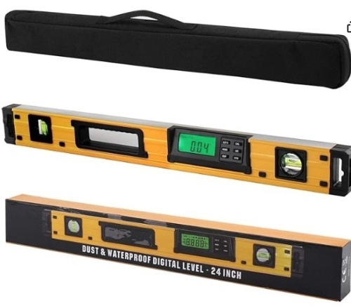 2PM TOOLS 24-Inch Digital Torpedo Level and Protractor | Neodymium Magnets | Bright LCD Display | IP54 Dust/Water Resistant smart level with Carrying Bag $59.99 - Lot 432