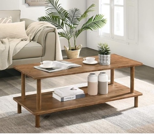 Double Decker Functional Table Walnut color $119.99 - Lot 434