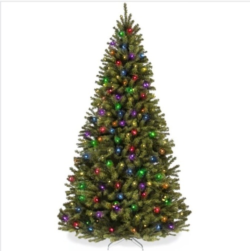 9' Pre-Lit Artificial Spruce Christmas Tree w/ Multicolored LED Lights$454.99 - Lot 414