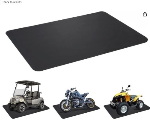 Mister Buddy Mat 42"x30" Rubber Garage Parking Mat - Indoor and Outdoor - Protect Your Shop Floor - Easy to Clean - Great for ATV, Side by Side, RZR, Motorcycle, Car & Truck - Lot 238