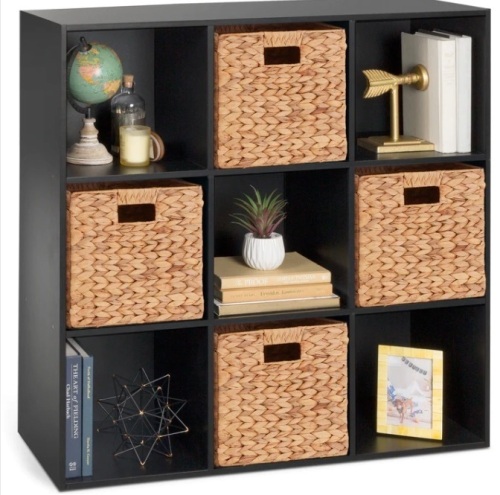 9-Cube Bookshelf Storage Display w/ 3 Removable Panels, Customizable Design$129.99 - Lot 387