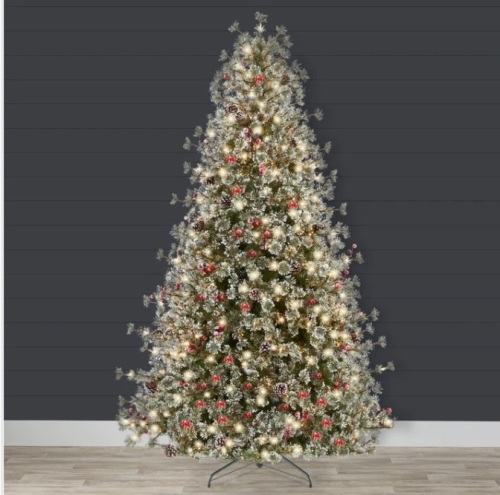 6' Pre-Lit Semi-Flocked Artificial Cashmere Pine Christmas Tree w/ Metal Stand $309.99 - Lot 400