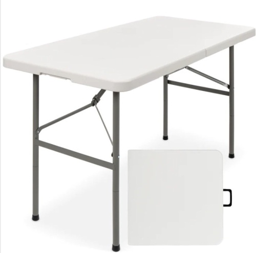 Portable Folding Plastic Dining Table w/ Handle, Lock - 4ft $101.99 - Lot 399