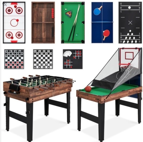 13-in-1 Combo Game Table Set w/ Ping Pong, Foosball, Basketball, Air Hockey $219.99 - Lot 550