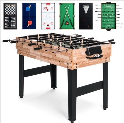 10-in-1 Combo Game Table Set w/ Pool, Foosball, Ping Pong, Chess - 2x4ft $219.99 - Lot 555