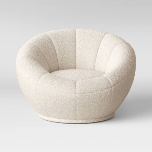 Room Essentials Low-Profile Round Swivel Chair - Lot 128