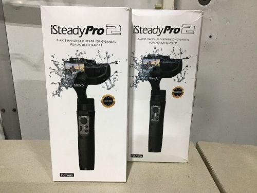 Lot of (2) hohem iSteady Pro2 3-Axis Handheld Stabilizing Gimbal for Action Camera  - Lot 773