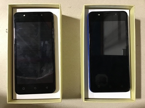 Lot of (2) J7 Prime Mini, Android 8.1 Cell Phones, Gold & Blue - Lot 826