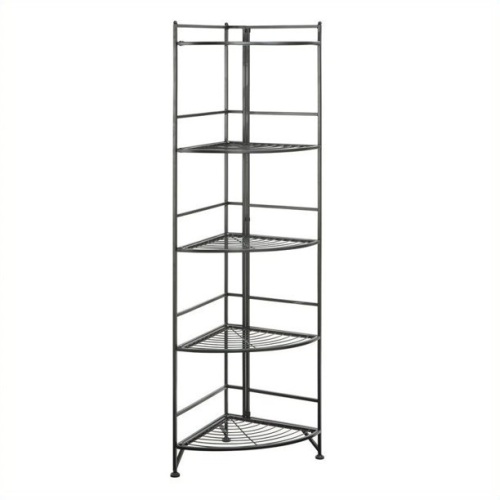 Xtra Storage 5 Tier Folding Metal Corner Shelf   - Lot 903