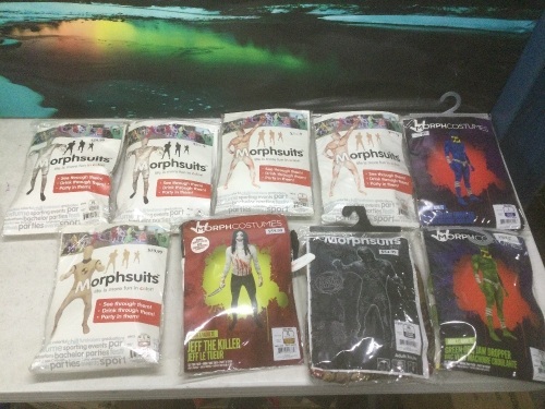 Lot of (9) Morph Suits, Various Styles/Sizes - Lot 171