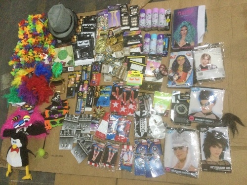 Huge Lot of Halloween Costume Accessories, Leggings, Wigs, Makeup & More - Lot 182