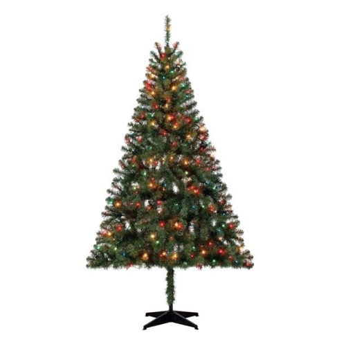 Holiday Time Pre-Lit 6.5' Madison Pine Green Artificial Christmas Tree, Multi-Lights  - Lot 691