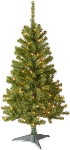 Trimmerry 3' Canadian Faux Fir Christmas Tree with Clear Lights - Lot 1082
