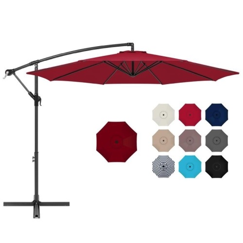 10ft Offset Hanging Patio Umbrella  - Lot 391