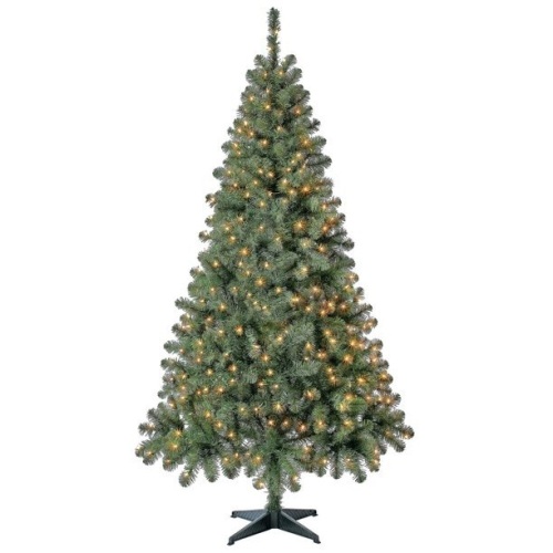 Holiday Time 6.5' Pre-Lit Madison Pine Artificial Christmas Tree w/ Clear Lights  - Lot 915