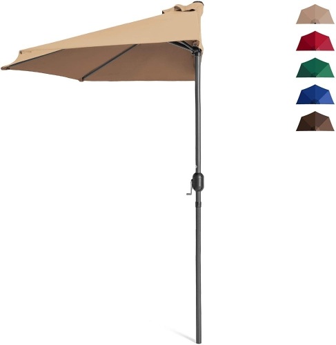 9ft Steel Half Patio Umbrella - Lot 938