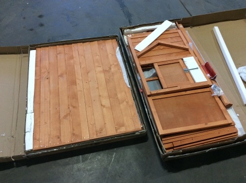 Multi-Level Wooden Chicken Coop - 80in - Lot 311